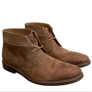 Cole Haan Men's 11.5 W Brown Suede Leather Chukka Boots Ankle Lace Up Tan Wide